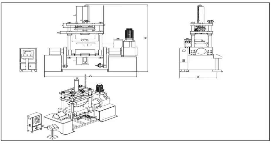 Machine de coulée par gravité à servomoteur