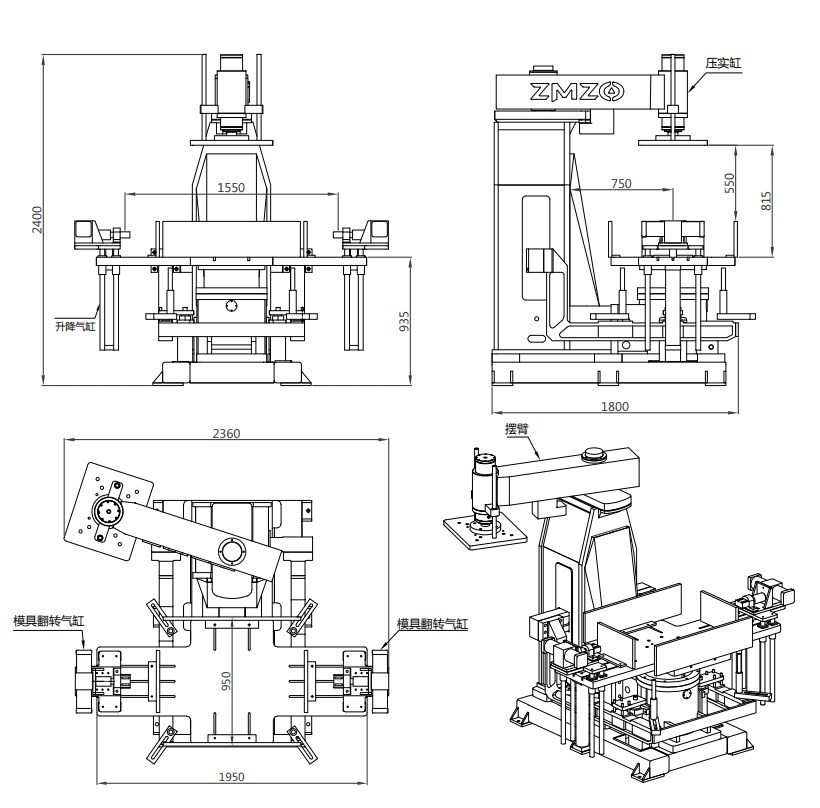 MACHINE DE MOULAGE DE SABLE DOUBLE FACE