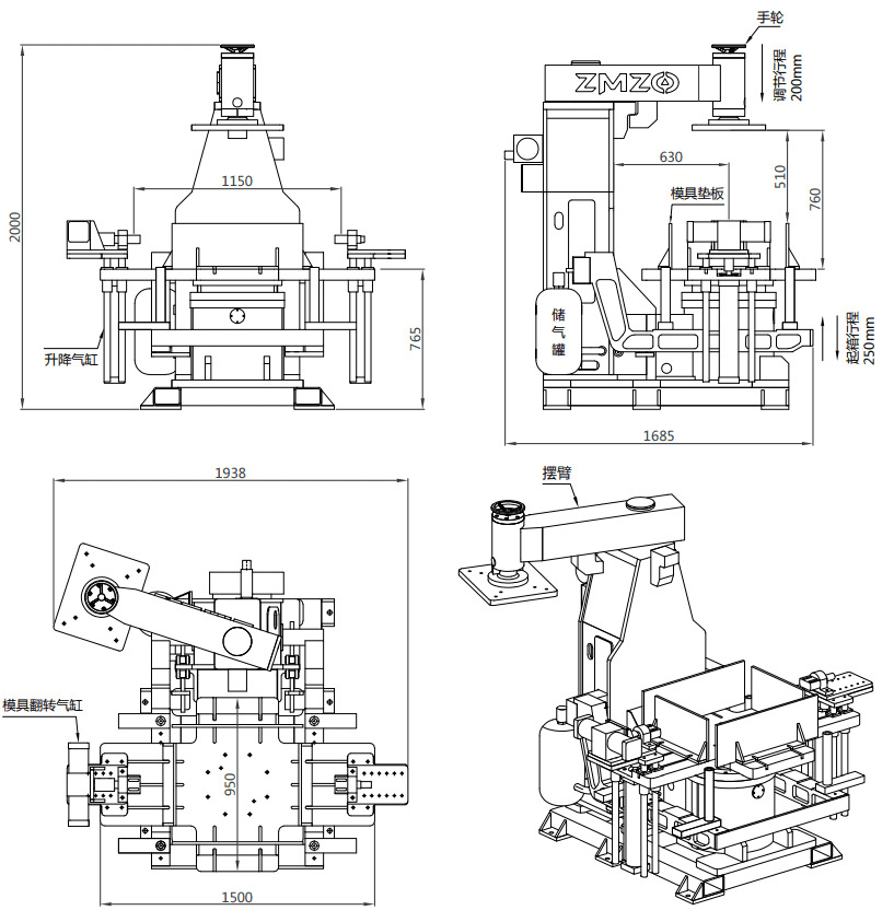 MACHINE DE MOULAGE DE SABLE DOUBLE FACE
